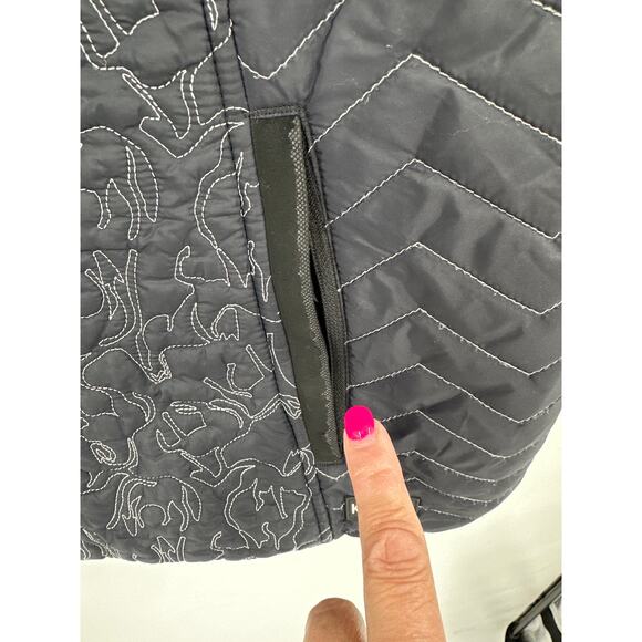 Kerrits Equestrian Vest with horse print quilting Size Small Black - Picture 5 of 7